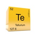 Tellurium chemical element symbol from periodic table Royalty Free Stock Photo