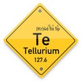 Tellurium periodic elements. Business artwork vector graphics