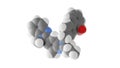 telmisartan molecule, micardis, molecular structure, isolated 3d model van der Waals Royalty Free Stock Photo