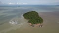 The Telok Teluk Melano Coastline and Serabang Beach at the most southern tip of the Tanjung Datu part of Sarawak Royalty Free Stock Photo