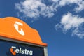 A Telstra telephone booth. Fully privatised Telstra Corporation Limited is Australia's largest telecommunications company