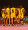 Telugu Titans Huddle Royalty Free Stock Photo