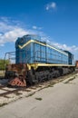 TEM2 diesel-electric locomotive manufactured by the Kharkov Transport Machinery plant, is displayed at the AvtoVAZ Technical Museu Royalty Free Stock Photo