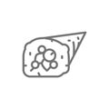 Temaki roll, japanese cuisine line icon.