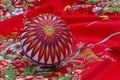 Temari Ball on Kimono Royalty Free Stock Photo