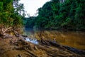 Tembeling river in the jungle of Taman Negara, Malaysia Royalty Free Stock Photo