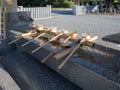 Temizuya cleansing ritual, Hiroshima, Japan