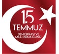 15 temmuz demokrasi ve milli birlik gunu illustration. 15 July, Happy Holidays Democracy Republic of Turkey celebration ca