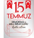 15 temmuz demokrasi ve milli birlik gunu vector illustration. 15 July, Happy Holidays Democracy Republic of Turkey celebration ca