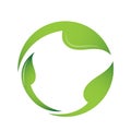 Recycle logo, circle, natural, green, leaves, Royalty Free Stock Photo