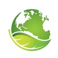 Eco vector Earth Globe icon. Royalty Free Stock Photo