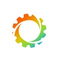 Industrial Gear Wheel logo icon. Royalty Free Stock Photo