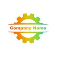 Industrial Gear Wheel logo icon. Royalty Free Stock Photo