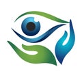 Eye Care logo isolated on white background.