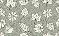 Floral seamless pattern ornate decor Beautiful Flowers and leaf vector texture Royalty Free Stock Photo