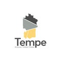 Tempe City Map Modern Simple Logo Design Royalty Free Stock Photo
