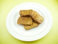 Close up fried of tempe indonesian food home made Royalty Free Stock Photo