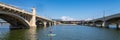 Tempe Town Lake Bridges in Tempe Arizona, America, USA.