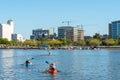 Tempe Town Lake Kayakers Royalty Free Stock Photo