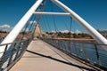 Tempe Town Lake Pedestrian Suspension Bridge Royalty Free Stock Photo