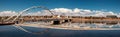 Tempe Town Lake Pedestrian Suspension Bridge Royalty Free Stock Photo