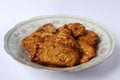 tempeh fried photo traditional food made from soybeans with isolated background