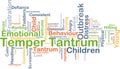 Temper tantrum background concept Royalty Free Stock Photo