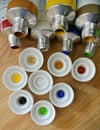 Tempera tubes Royalty Free Stock Photo