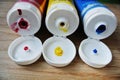 Tempera tubes Royalty Free Stock Photo