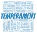 Temperament typography word cloud create with the text only. Royalty Free Stock Photo