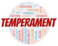 Temperament typography word cloud create with the text only. Royalty Free Stock Photo