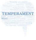Temperament typography word cloud create with the text only. Royalty Free Stock Photo
