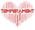 Temperament typography word cloud create with the text only. Royalty Free Stock Photo