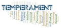 Temperament typography word cloud create with the text only. Royalty Free Stock Photo