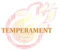 Temperament typography word cloud create with the text only. Royalty Free Stock Photo