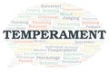 Temperament typography word cloud create with the text only. Royalty Free Stock Photo
