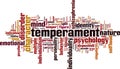 Temperament word cloud Royalty Free Stock Photo