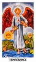 Temperance Tarot Card Major Arcana Rider Waite Smith Royalty Free Stock Photo