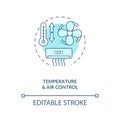 Temperature and air control concept icon