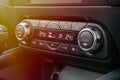 Temperature control knob in the car air conditioner Royalty Free Stock Photo