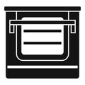 Temperature convection oven icon simple vector. Electric kitchen stove