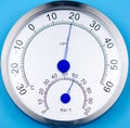 Temperature and humidity meter.