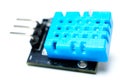 Temperature and humidity weather sensor module DHT11 at white isolated. Electronics diy robotics chip board. Royalty Free Stock Photo