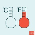 Temperature icon Royalty Free Stock Photo