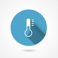 Temperature icon with a thermometer Royalty Free Stock Photo
