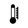 Temperature icon vector isolated on white background, Temperature sign , dark pictogram