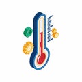Temperature Isometric Royalty Free Stock Photo