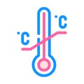 temperature limitation color icon vector illustration