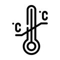 temperature limitation line icon vector illustration