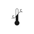 Temperature limitation symbol. Vector illustration, flat design.